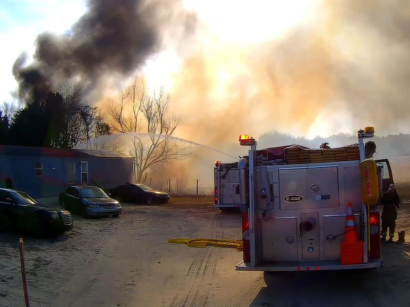Brush Fire Damages Home