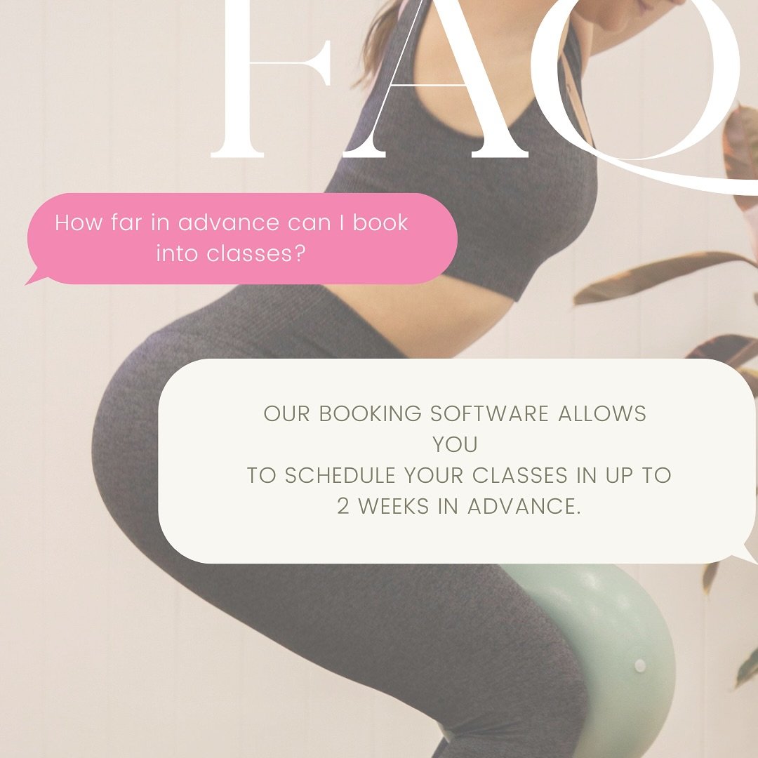 FAQ: How far in advance can I book my classes? 🤔

Great question! 

You can secure your spot up to 2 weeks in advance! 🙌 

Whether you&rsquo;re planning your week or looking ahead, we&rsquo;ve got you covered. 

Ready to schedule that next sweat se
