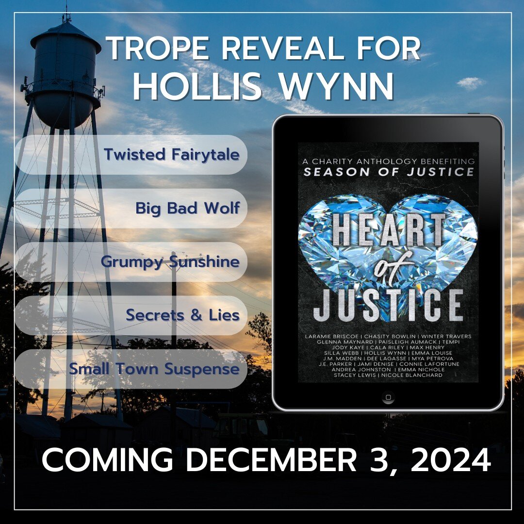 It's trope reveal day for my Heart of Justice story! You guys I am so excited! Let's recap... In February, I introduced Memphis &amp; Stone who I know you all are going to LOVVEEEE! This month it's all about the tropes! 

💙 Twisted Fairytale
💙 A Bi