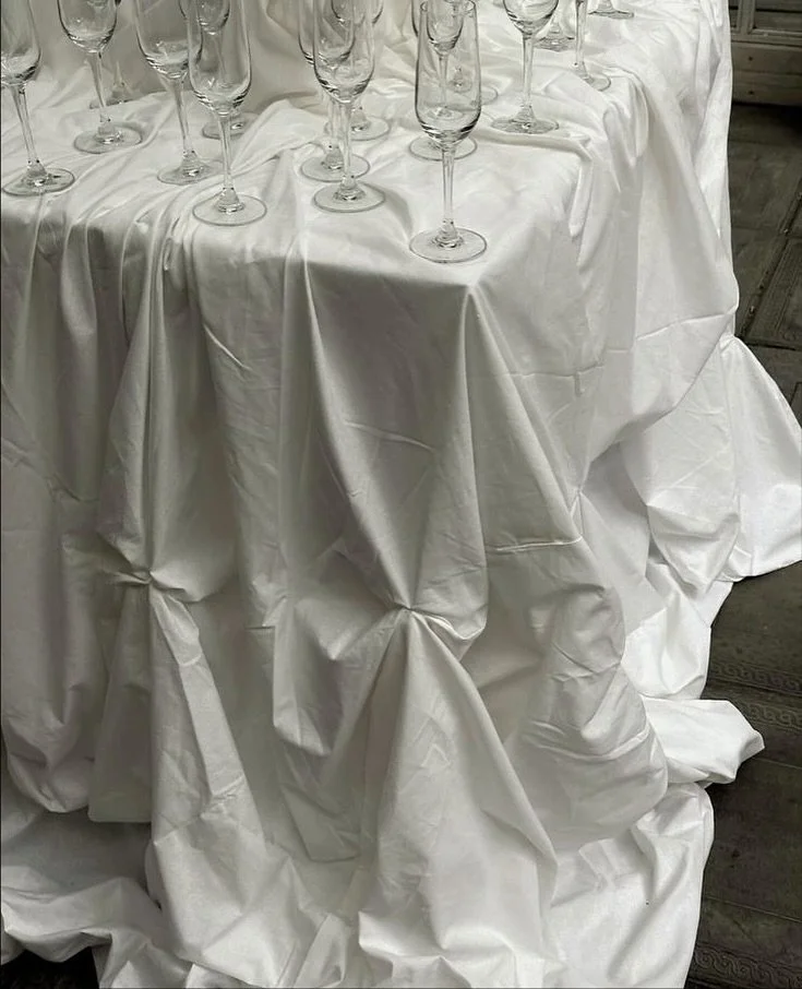 Champagne towers, but make it modern. 

Think espresso martinis, charcuterie glasses and lace tablecloths layered with love. 

It&rsquo;s all in the details, the ones we&rsquo;re pinning on repeat.