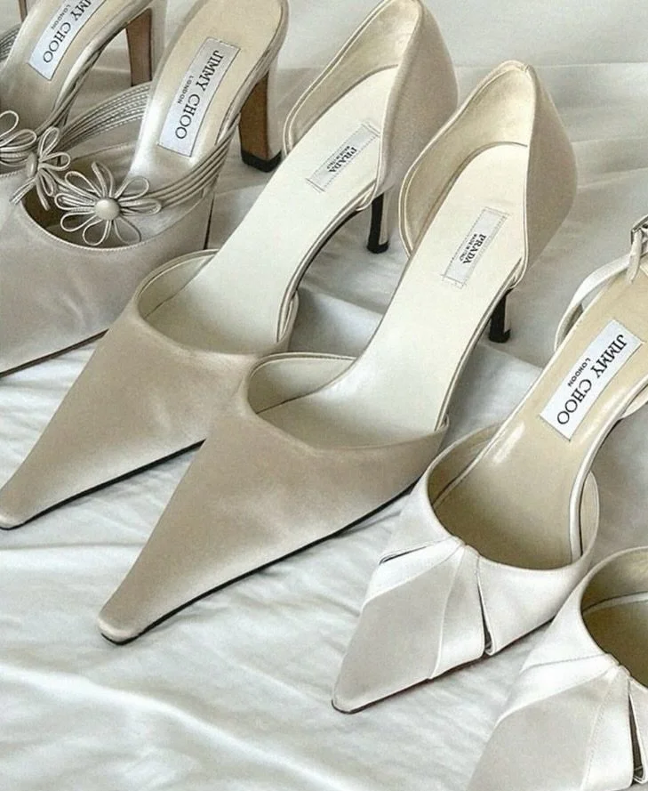 The shoes are doing more than you think. 

Clean lines, subtle detail, and a shape that compliments rather than competes. Less traditional, more directional. 

Save this for when you&rsquo;re ready to choose your pair. 

#modernbride #weddingshoes #b