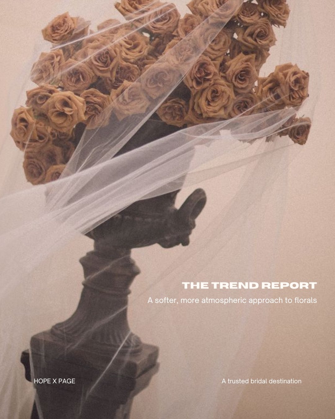 We&rsquo;re seeing a subtle shift in how florals are being styled, with tulle layered over bouquets and arrangements to create a veiled effect.

It softens the overall look and introduces movement, depth, and a slightly diffused finish that feels mor