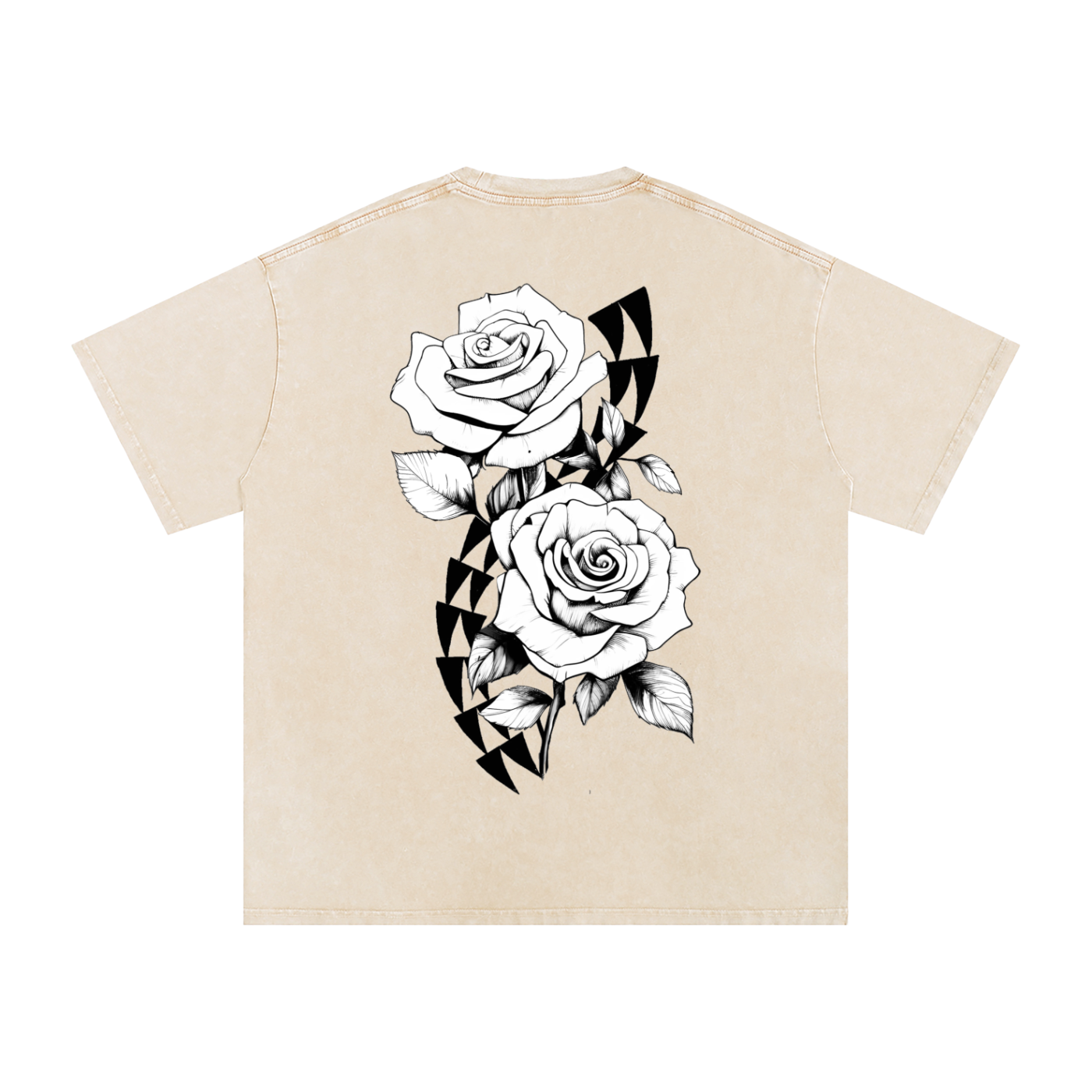 ROSE / Snow Washed Oversized Cotton T-Shirt