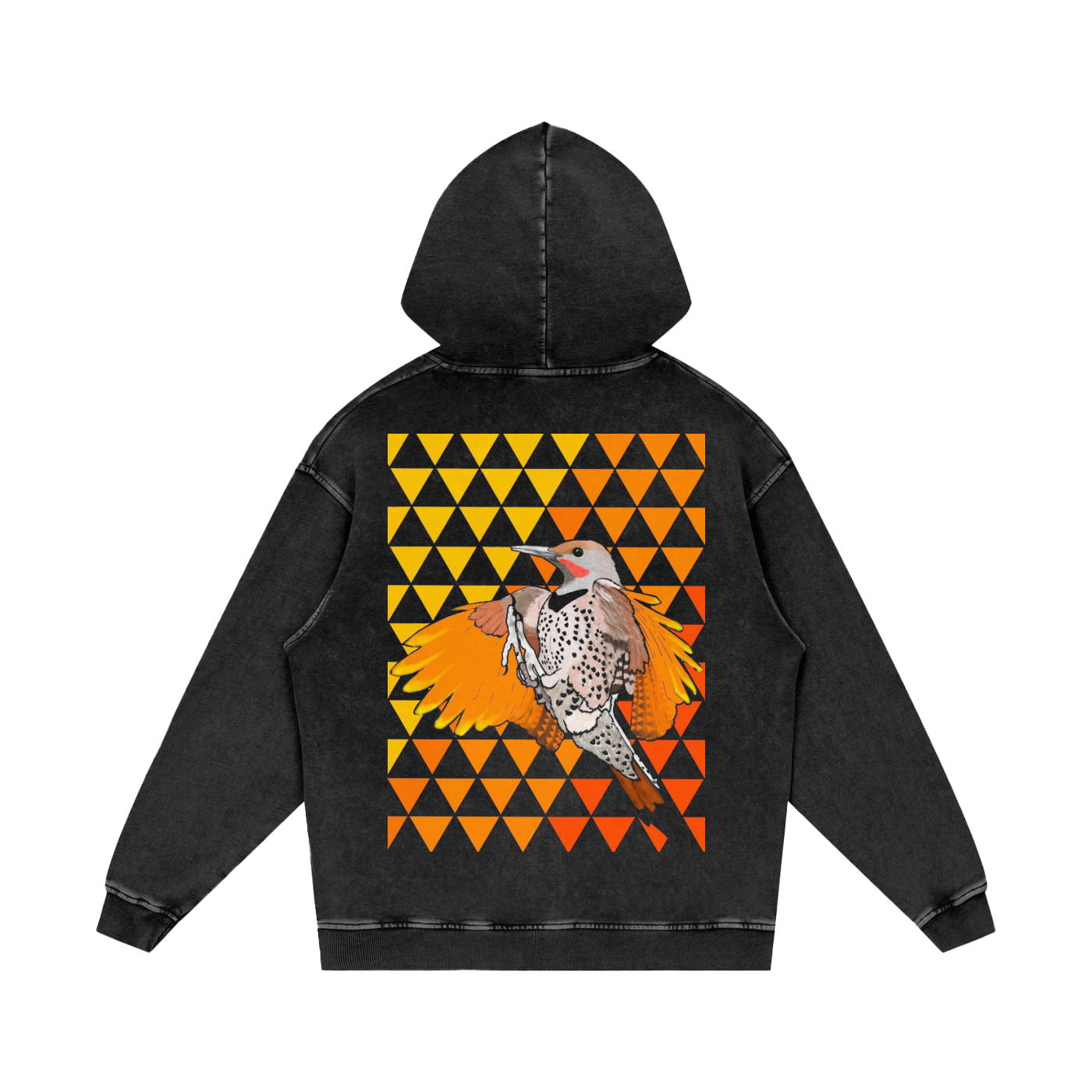 FLICKER / Snow Washed Loose Cotton Hoodie