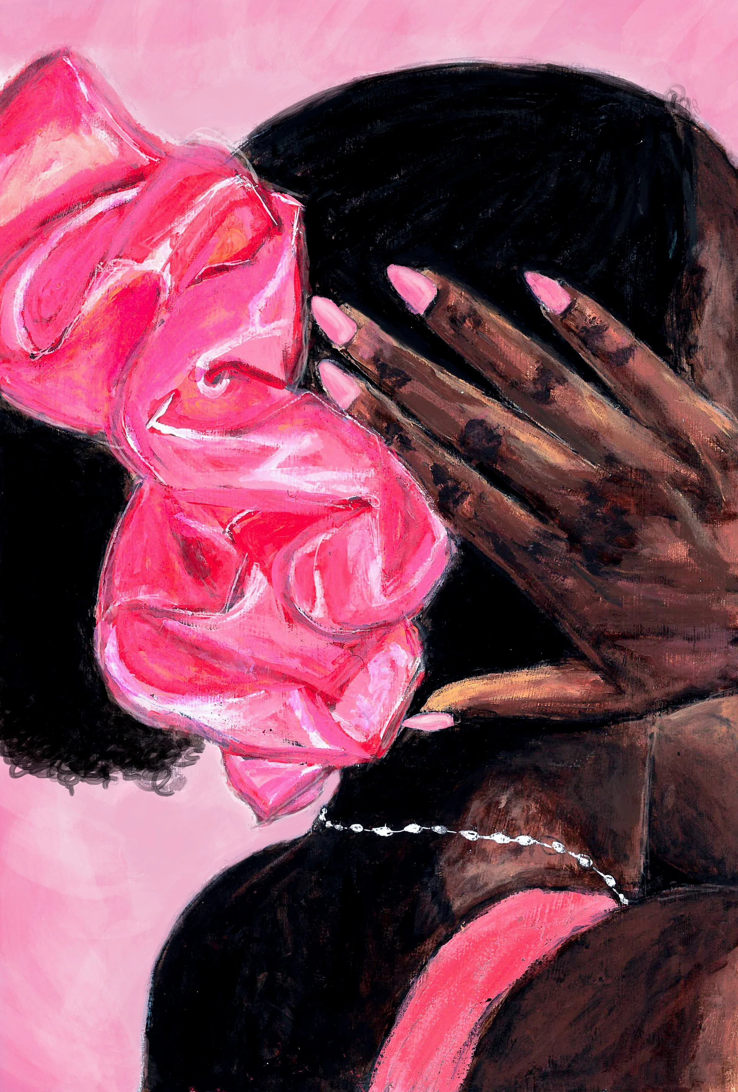 Pink Scrunch Original Art