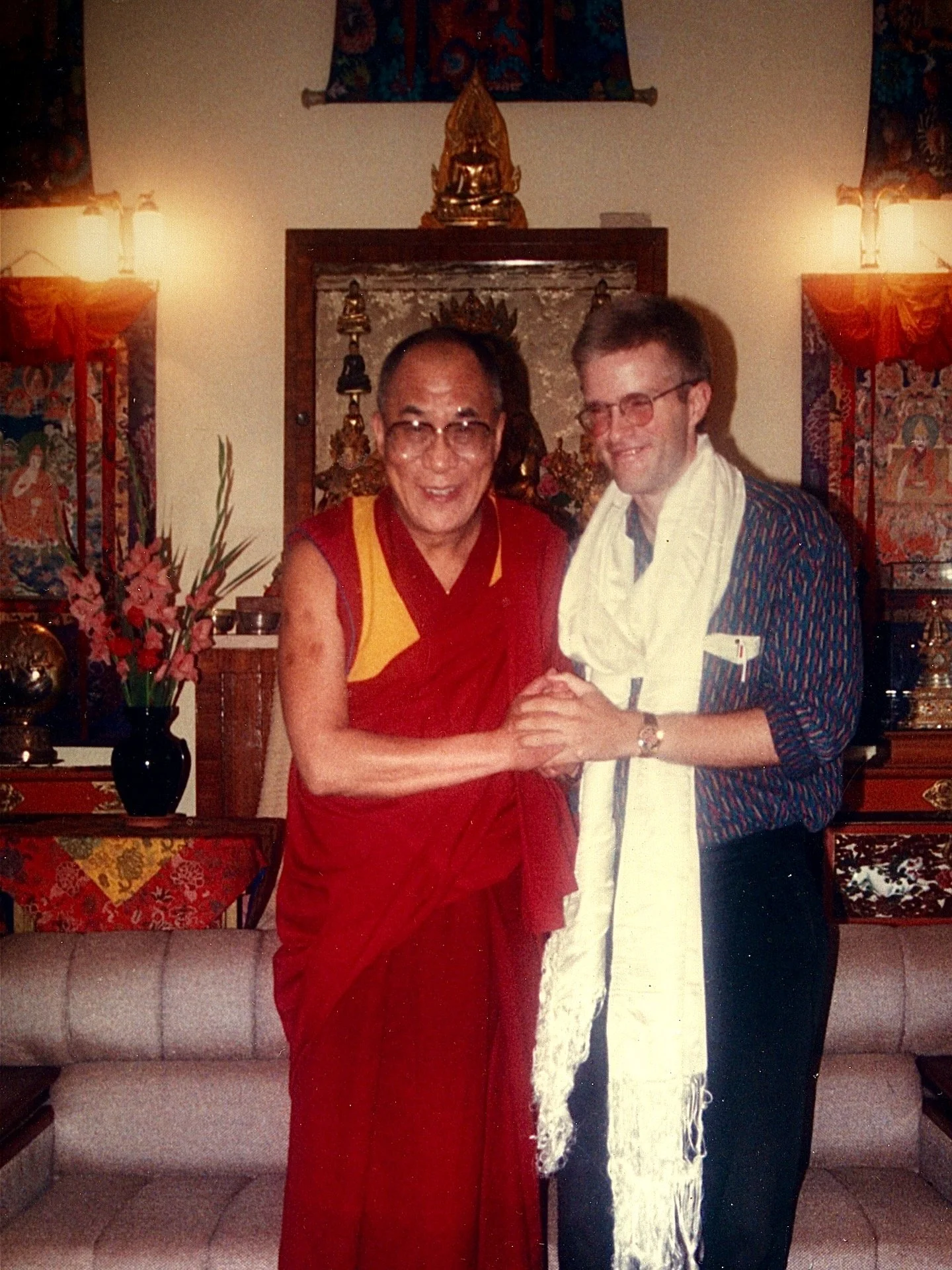 Photo of HH Dalai Lama and Mark Moore