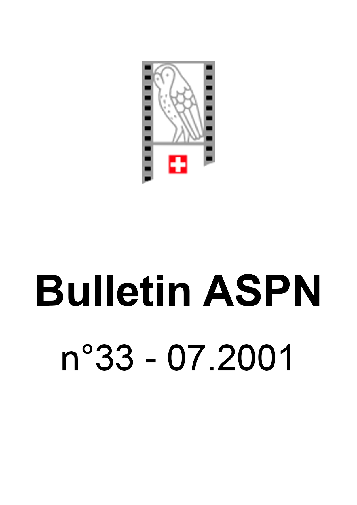 Bulletin ASPN n°33 - 07.2001