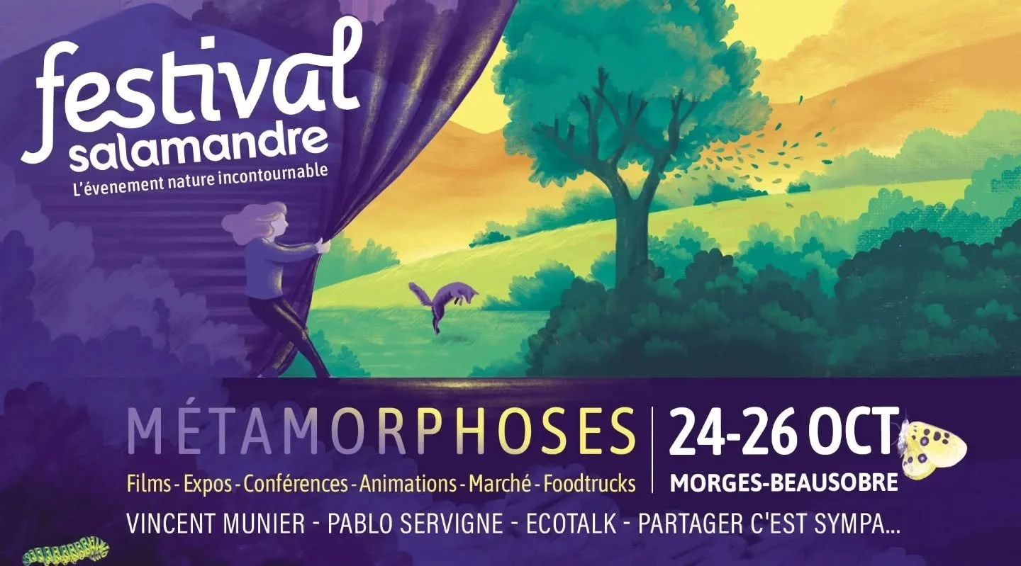 Festival Salamandre 2025
L'&eacute;v&eacute;nement grandeur nature pour toutes et tous.
LASPN y tiendra un stand pour pr&eacute;senter ses activit&eacute;s et aller &agrave; la rencontre d'un large public passionn&eacute; de nature.
24 au 26 octobre 