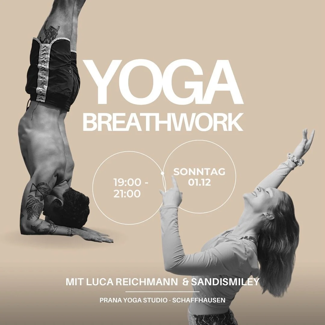 Etwas ✨NEUES✨ in Schaffhausen!
Intensive Breathwork & Yoga Workshop! 🔥 
Erlebe mit uns eine intensive Reise zu Körper, Atem & Bewusstsein. 
🧘🏼‍♀️INTUITIVER YOGA FLOW
Tauche ein in einen Flow, der dich sanft zur Verbindung von K&