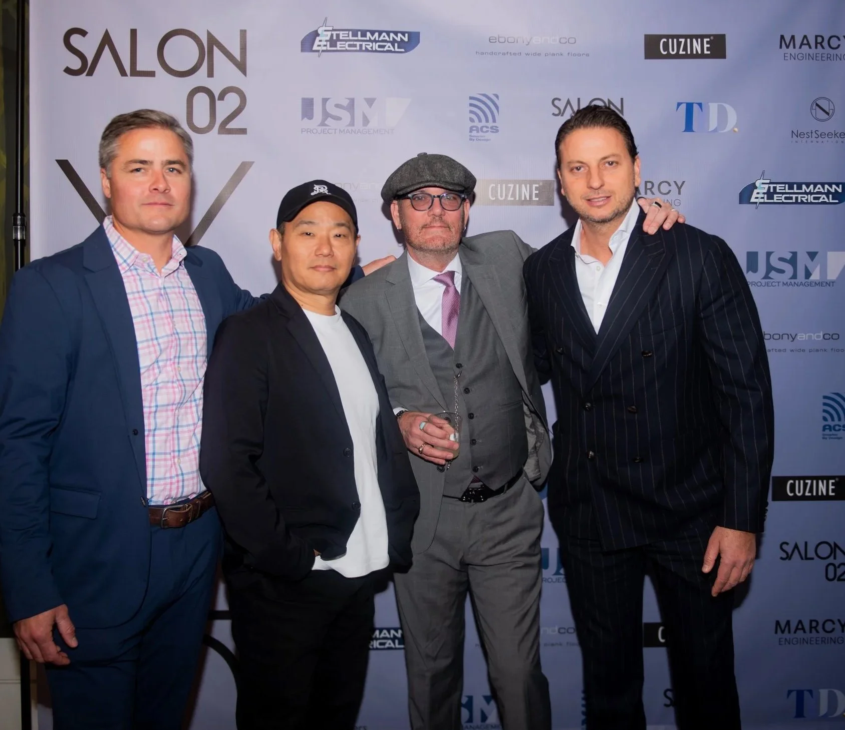 SALON 02 STEP & REPEAT | HANS INGRAM, BRANDON MICHAELS & EDDIE SHAPIRO OF NESTSEEKERS