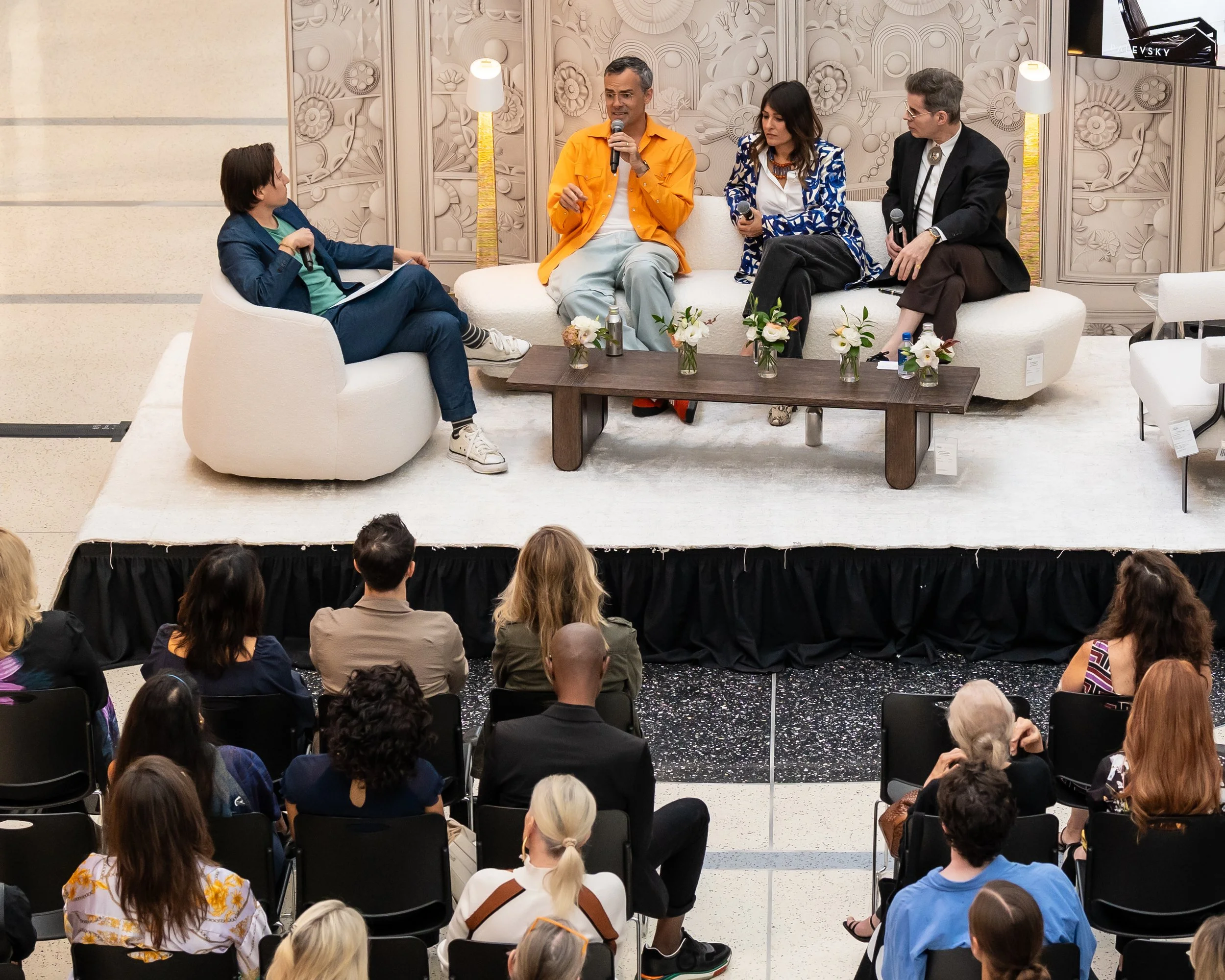 FALL MARKET PANEL WITH GALERIE MAGAZINE'S MICHAEL SLENSKE JOINED BY THOMAS LAVIN, ALISON PALEVSKY AND SIMON HAAS OF THE HAAS BROTHERS. 