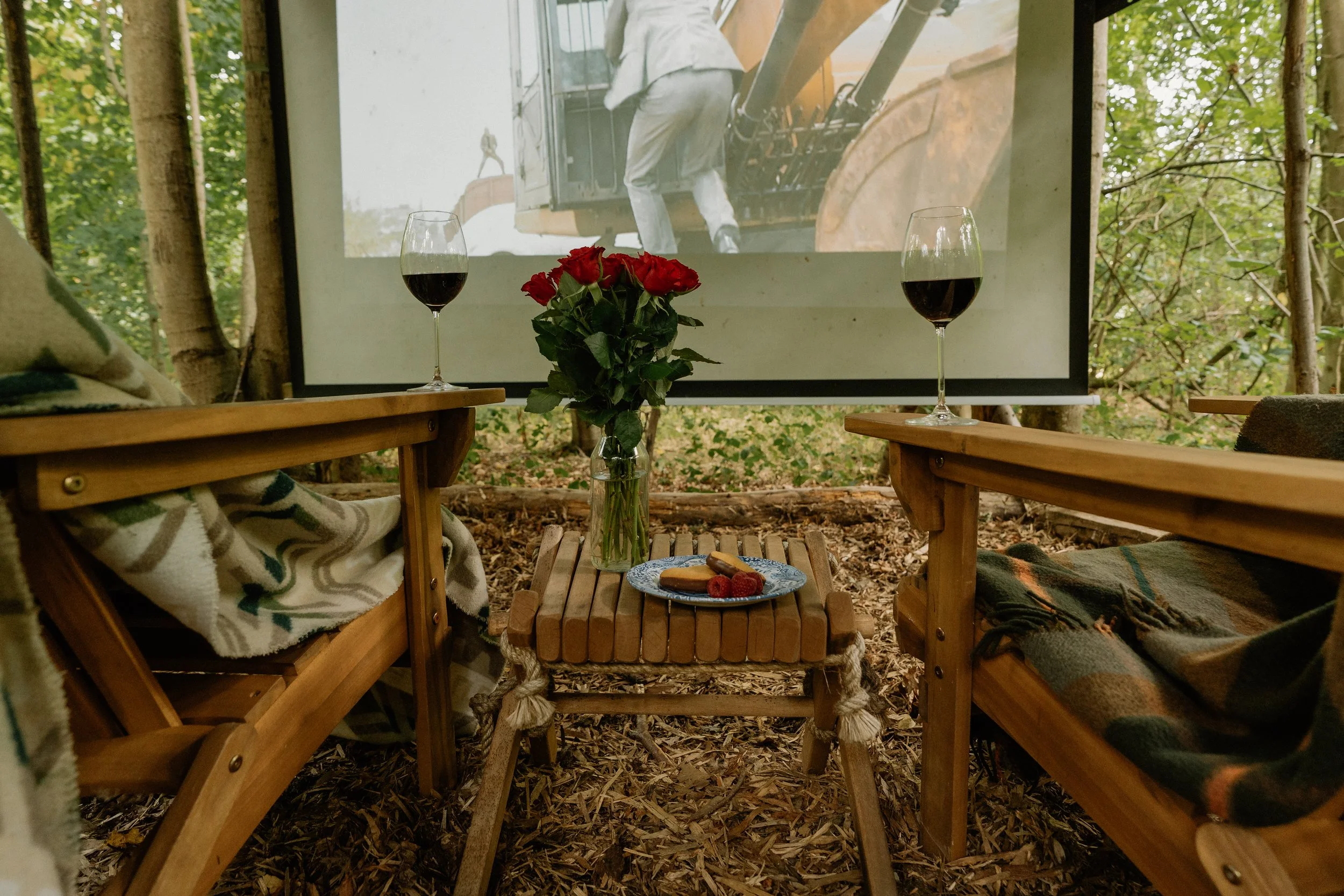 Woodland cinema (for 2 person cabins)