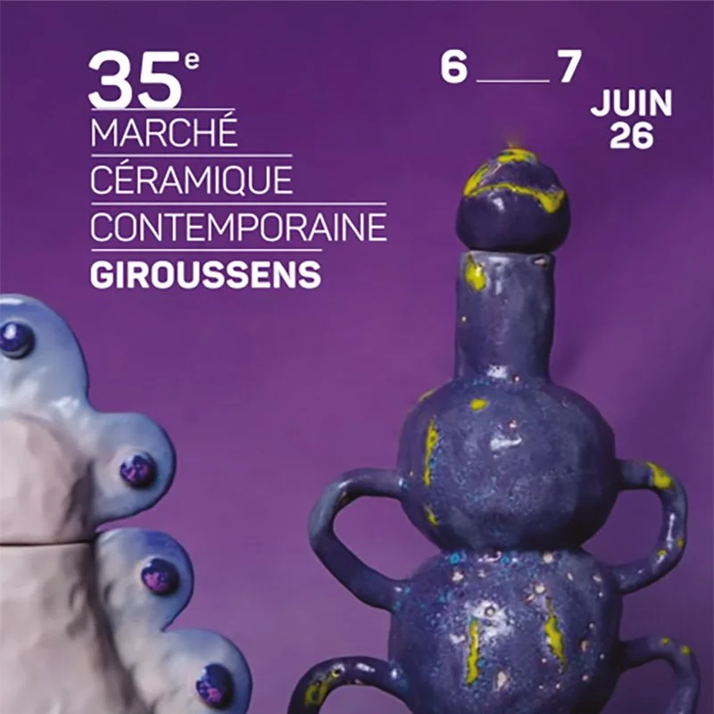 affiche 35e marché céramique contemporaine giroussens 6 et 7 juin 2026