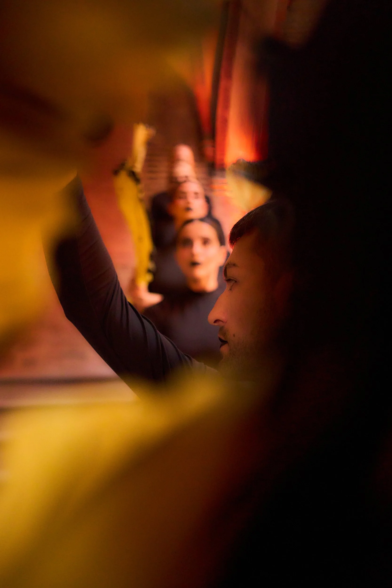 Live performance during the Qua Granite party at Palazzo Re Enzo