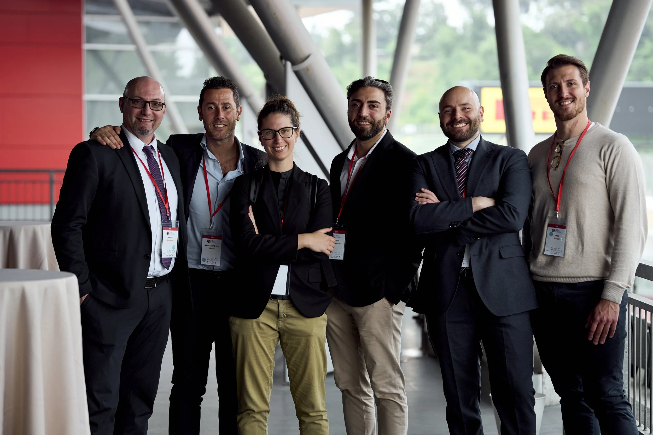 Audience at Cyberama 2025 conference inside the Imola racetrack