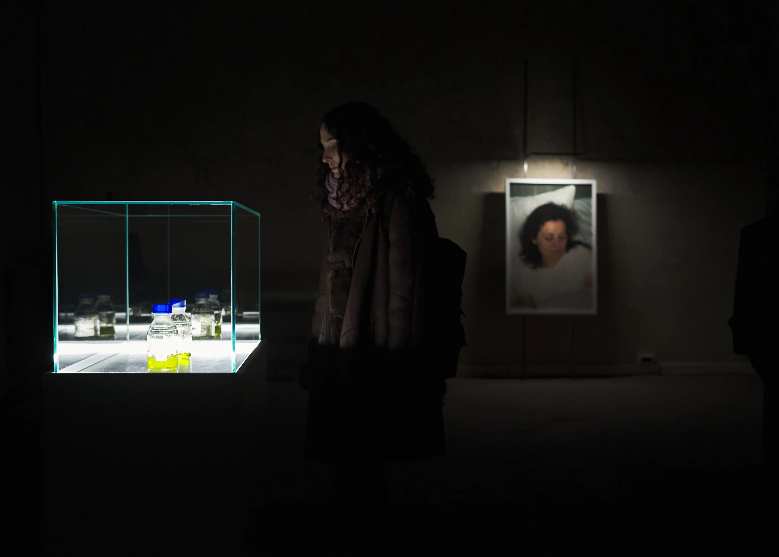 Visitors at the opening of Paolo Bufalini’s Argo, curated by Sineglossa