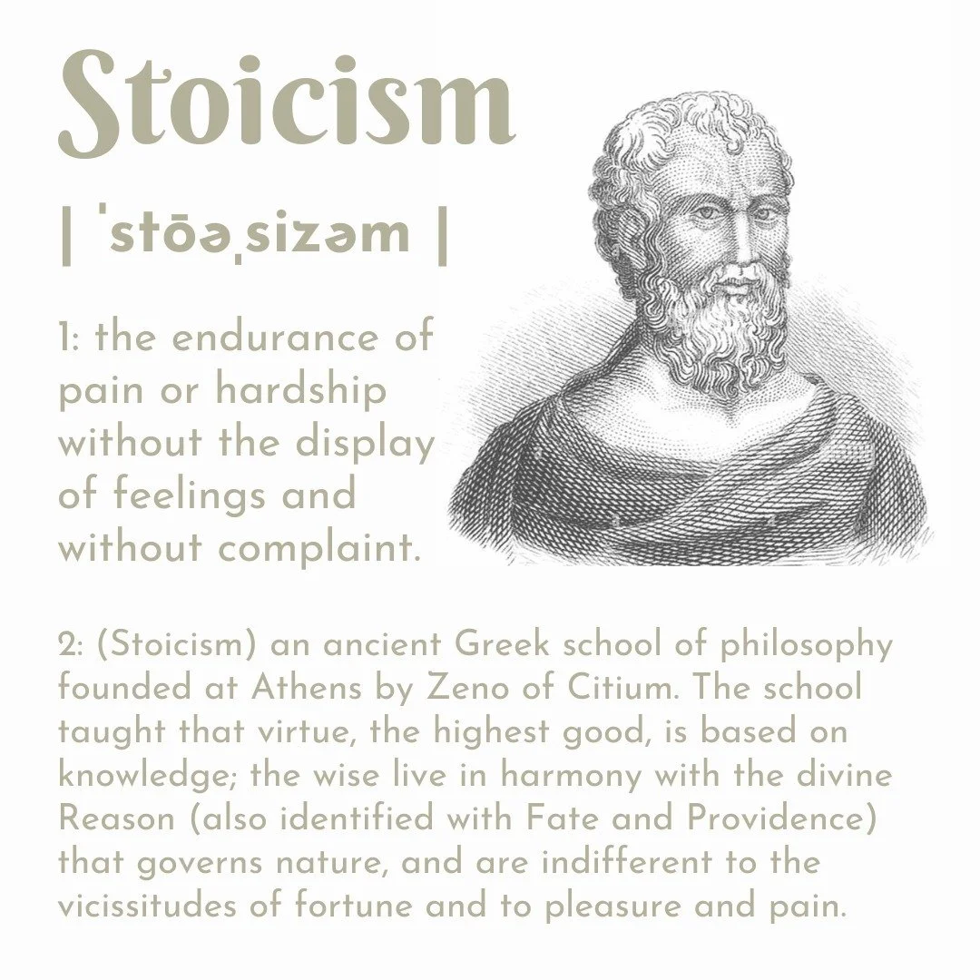 Fun fact: &quot;The name [Stoicism] comes from the Stoa Poikile, or painted porch, an open market in Athens where the original Stoics used to meet and teach philosophy.&quot;

Quoted from the Internet Encyclopedia of Philosophy.

#language #english #