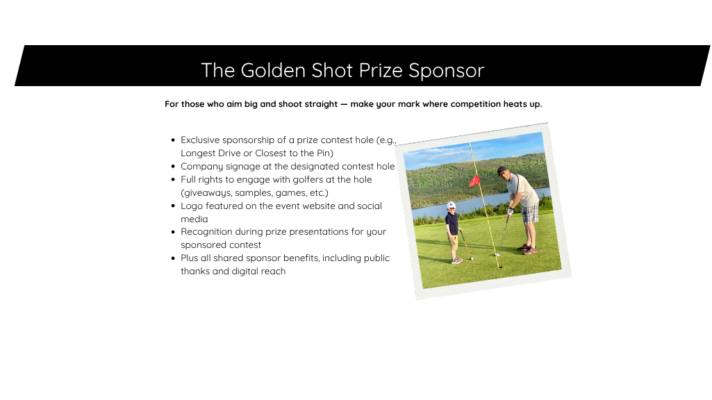 The Golden Shot Prize Sponsor