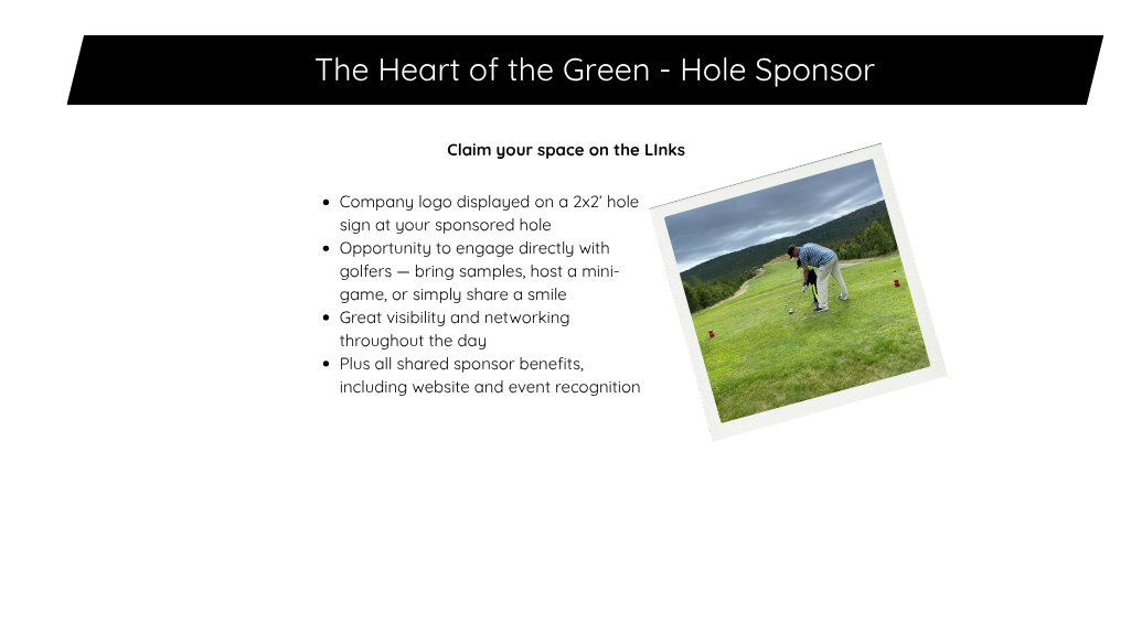 The Heart of the Green - Hole Sponsor