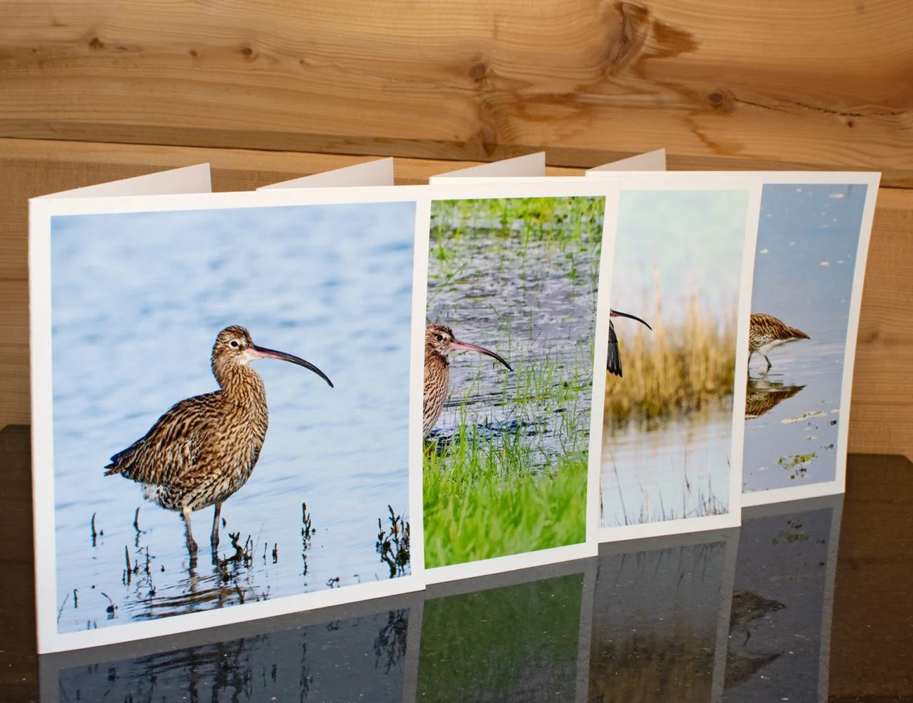 Set of 4 curlew cards