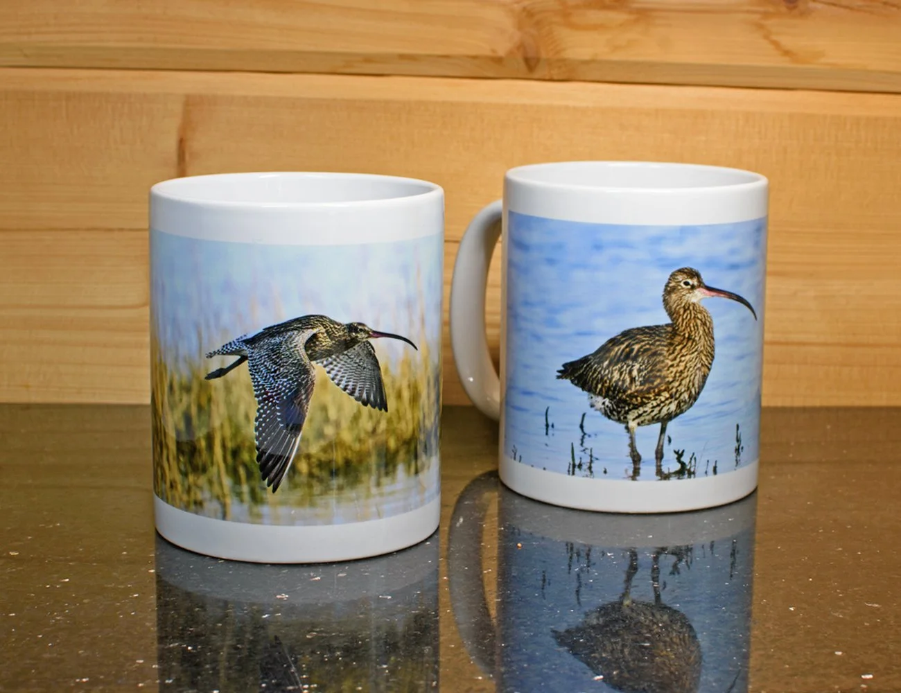 2 The BIG Tea mugs - Curlew