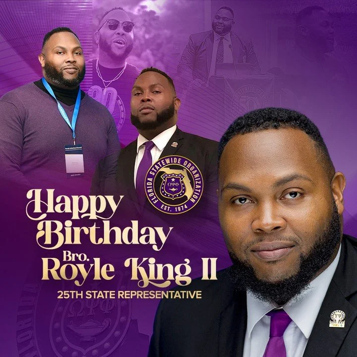 Happy Birthday to Brother Royle King II, our 25th State Representative! May your days be long and your work continue to inspire — overflowing with purpose and opportunity to make a lasting difference for the people you love and serve.
