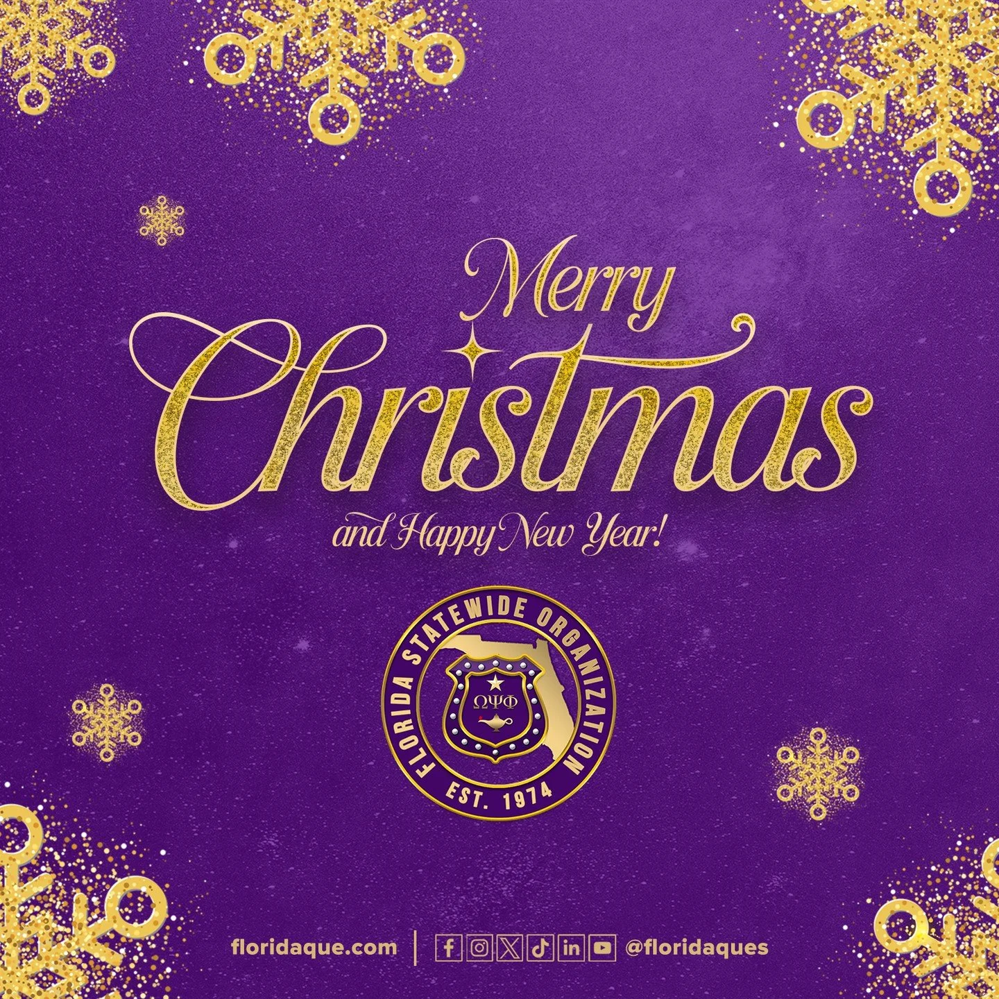 Wishing everyone a Merry Christmas filled with joy, love, and togetherness! May this season bring you peace, happiness, and moments cherished with family and friends. Warmest wishes from all of us at Florida Statewide Organization of Omega Psi Phi Fr