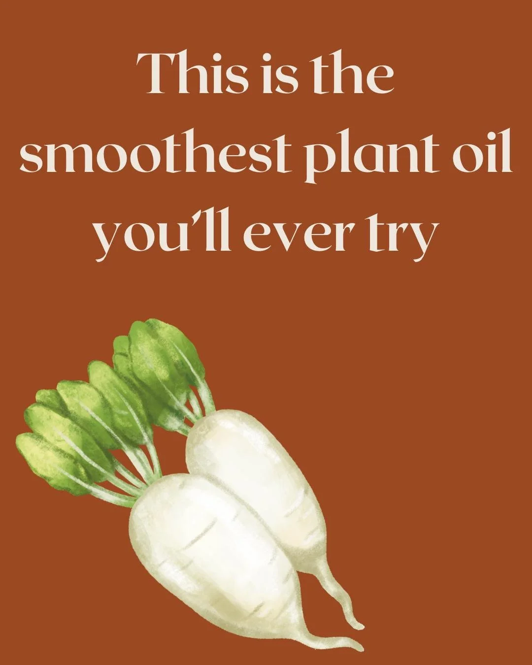 Daikon seed oil is famous for one reason: the slip. It feels silky, smooth, and almost like a high-end primer &mdash; without being synthetic.
It&rsquo;s lightweight, non-greasy, and gives skin that soft-focus finish.
Best for: all skin types (especi