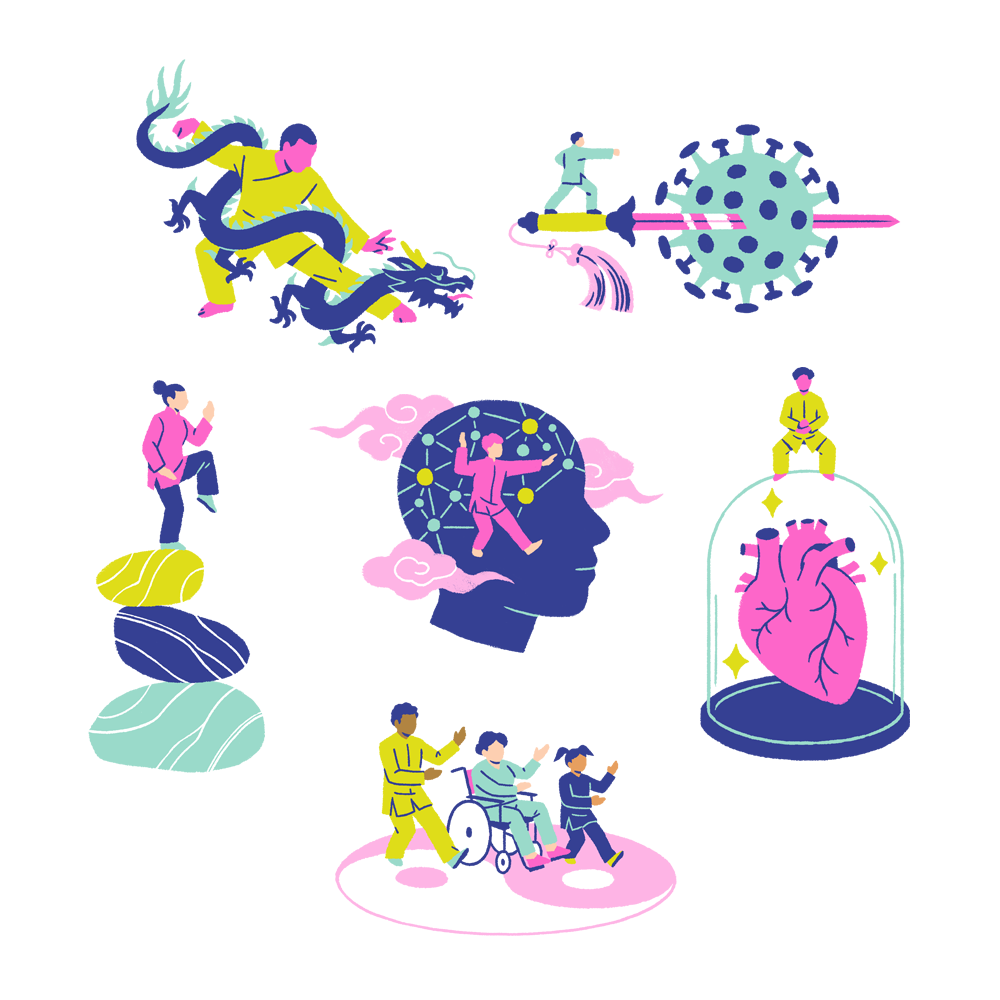 Tai Chi
 Spot illustrations 