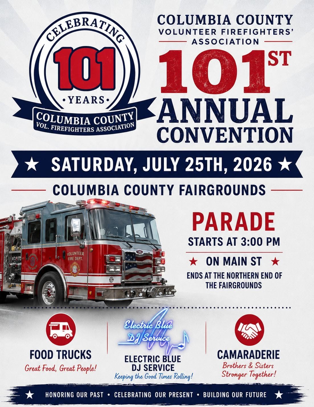 Columbia County Fireman's Convention Celebrating 101 Years