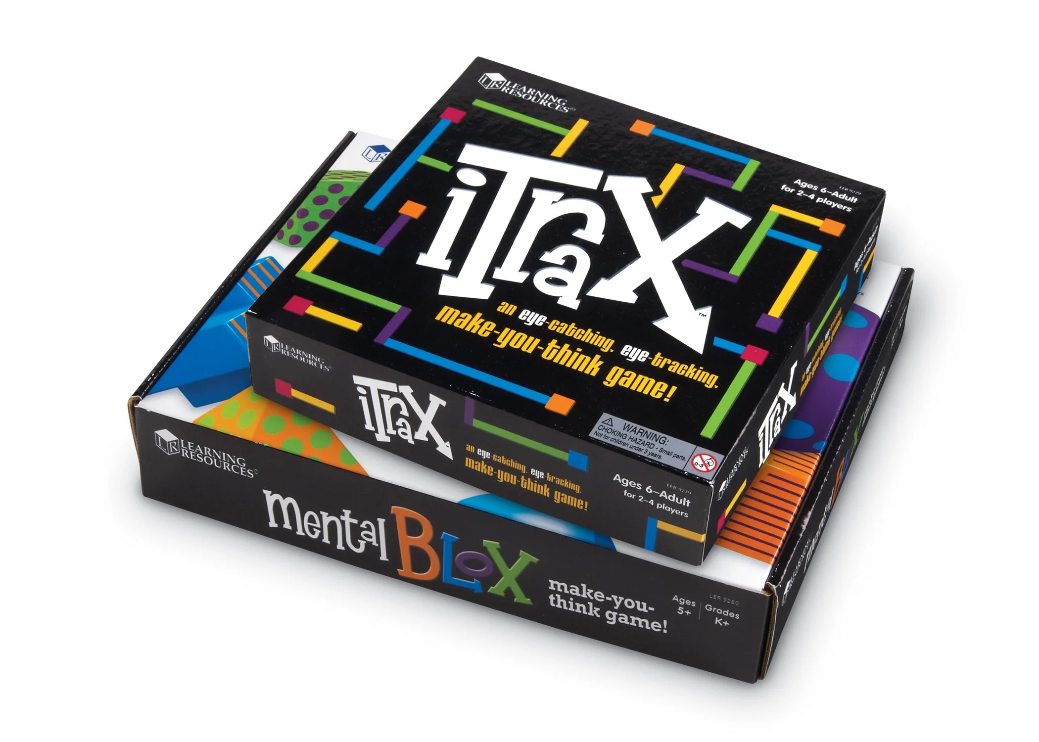 Learning Resosurces: iTTrax and Mental Blox packaging