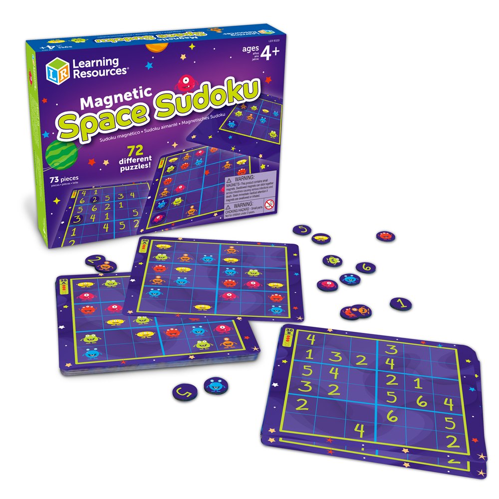 Learning Resources: Magnetic Space Sudoku game and packaging