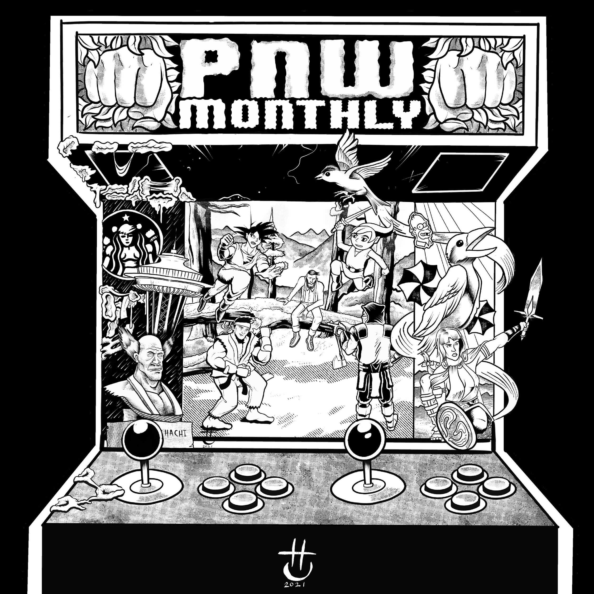 Illustration for Apparel - PNW Monthly Shirts