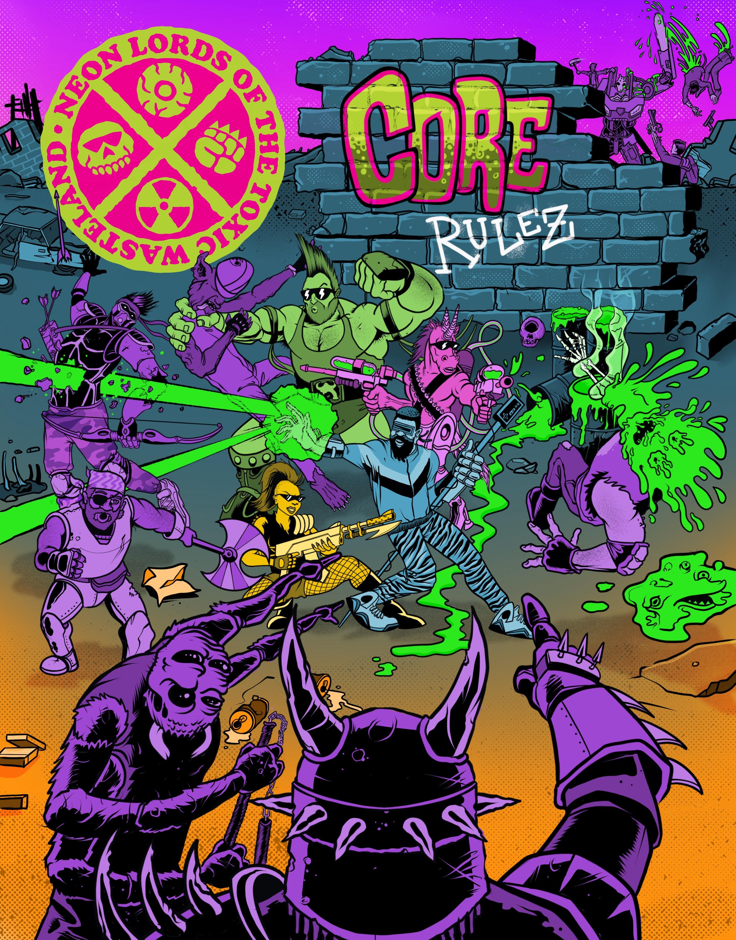 Illustration for Tabletop RPG Game - Neon Lords Core Rulez