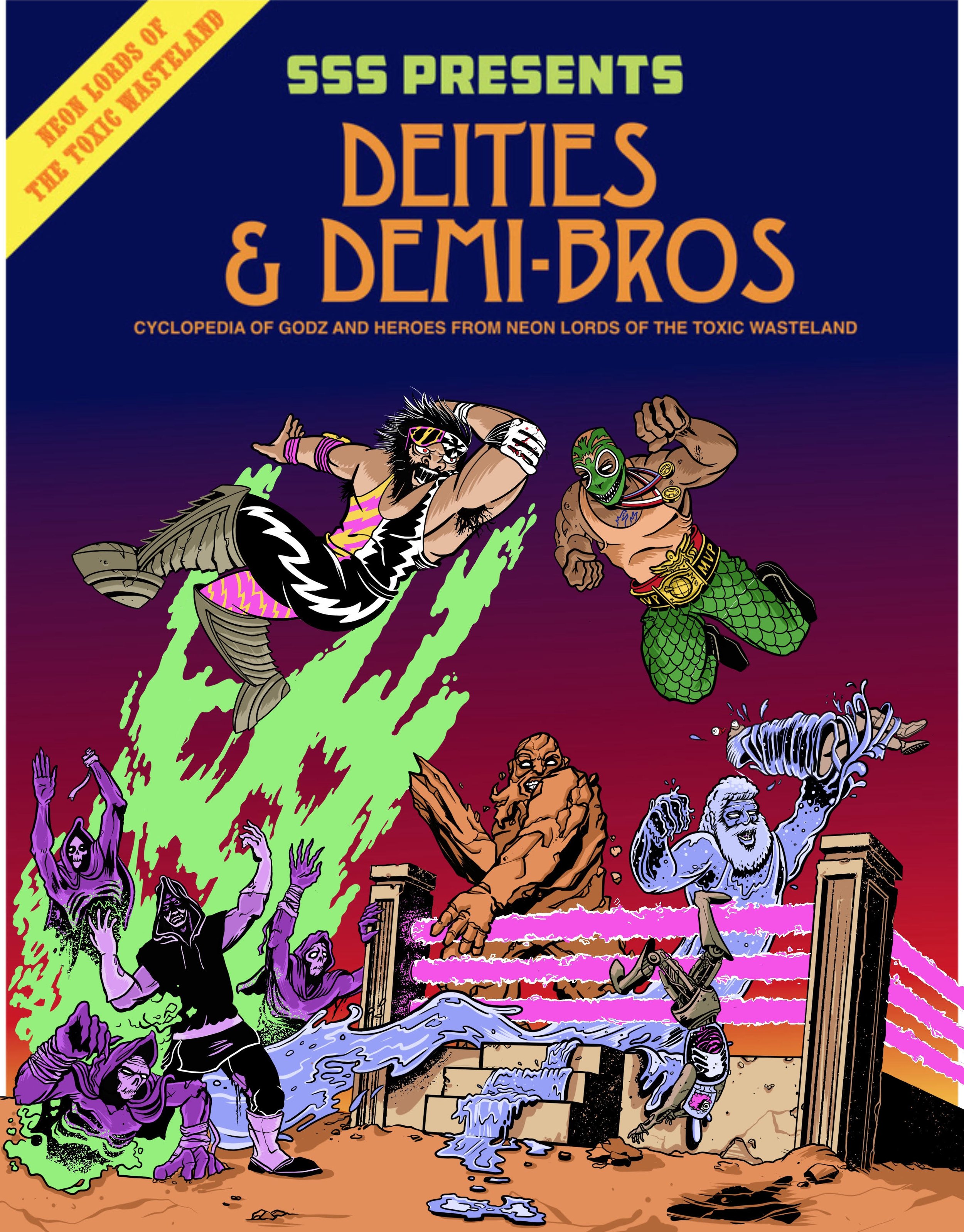 Cover and Interior Art for Tabletop RPG Game -Deities & Demi-Bros