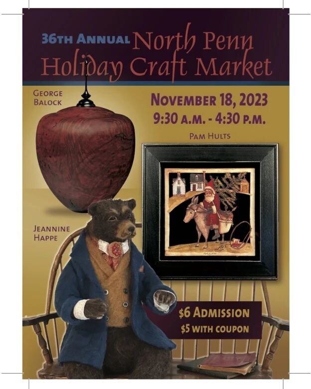 North Penn Holiday Market

Hey everyone, tomorrow is the day. Come on out and get a jump start on your Christmas and holiday shopping. There are amazing vendors and this is one of the best run craft shows. Excited to see everyone tomorrow. 

#woodwor