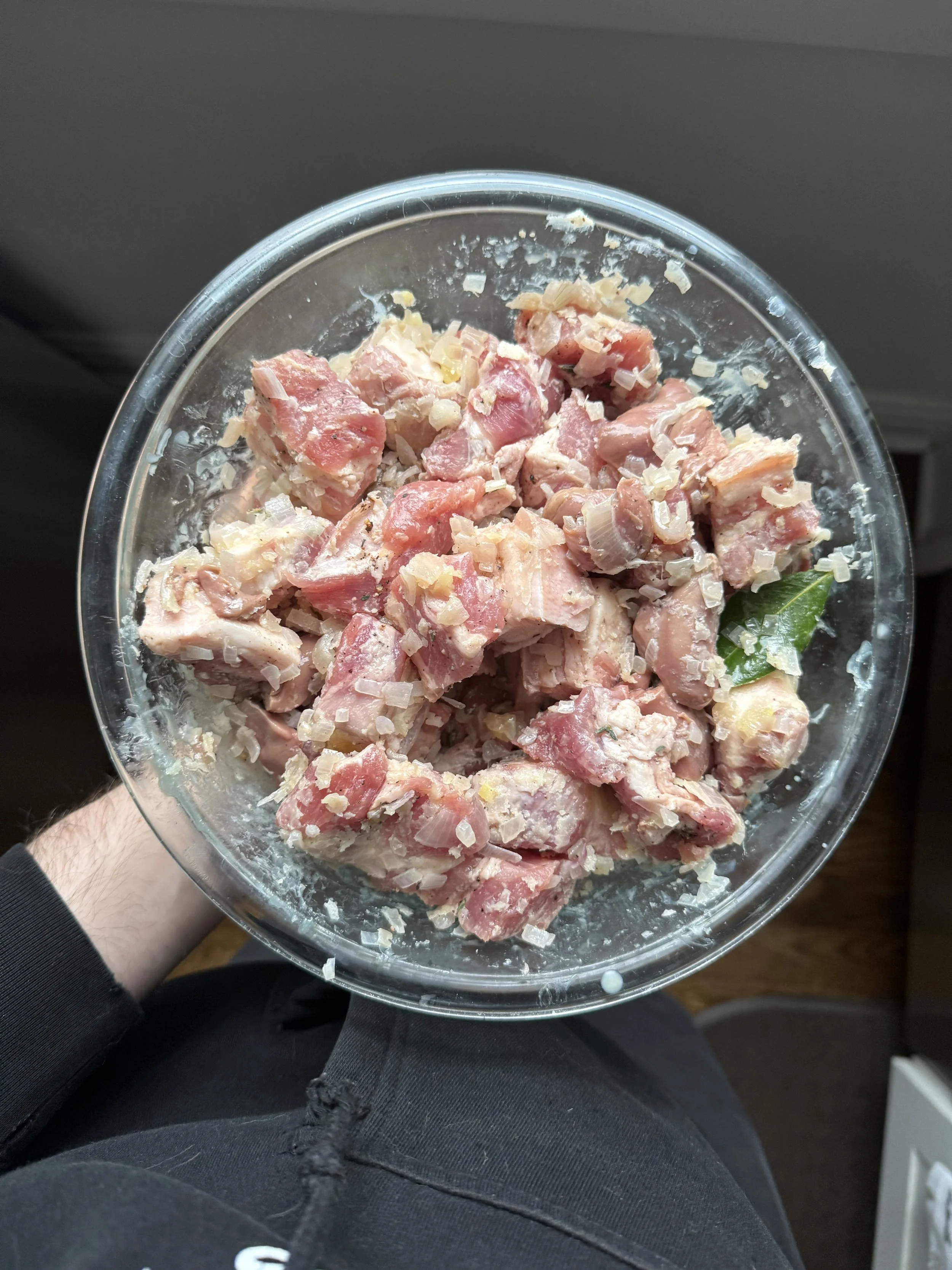 Marinating the meats