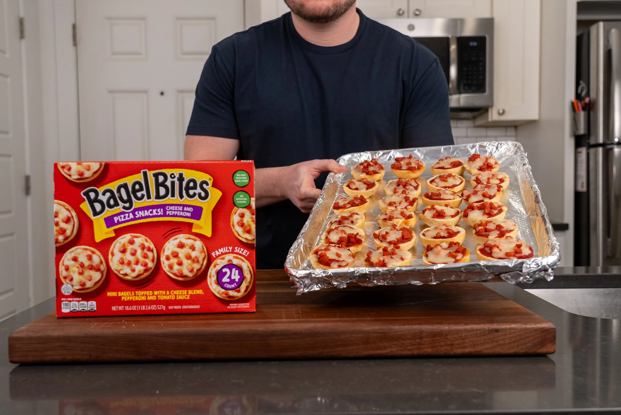Homemade Bagel Bites (Mini Pizza Bagels)
