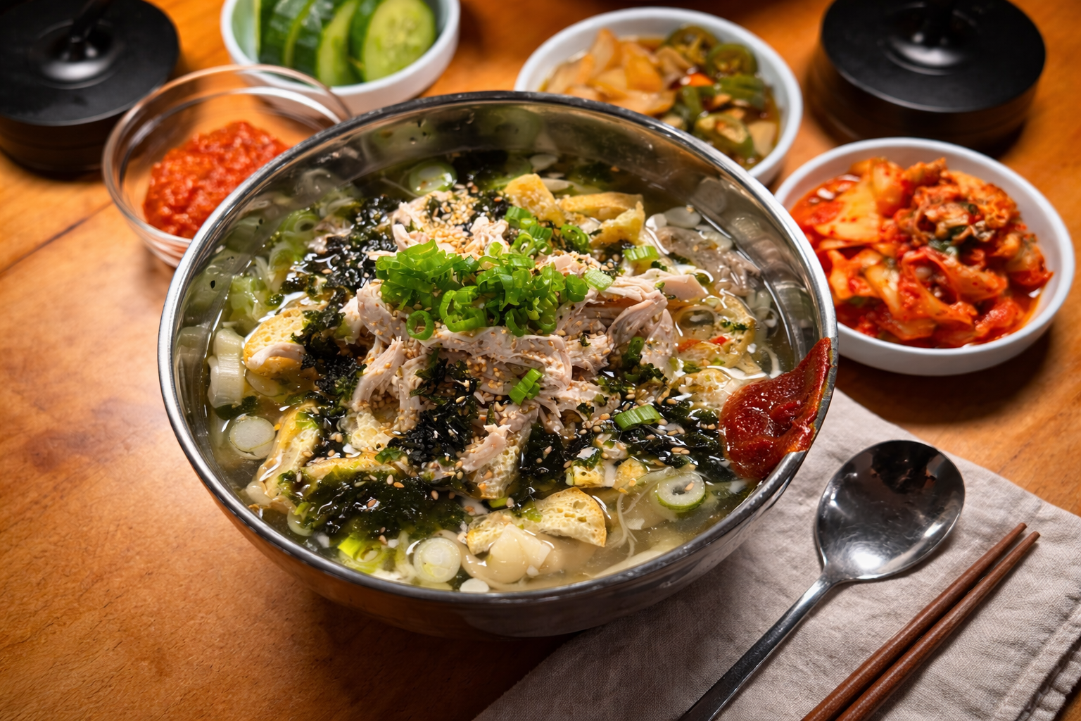 Korean Chicken Noodle Soup (Dak-Kalguksu 닭칼국수)