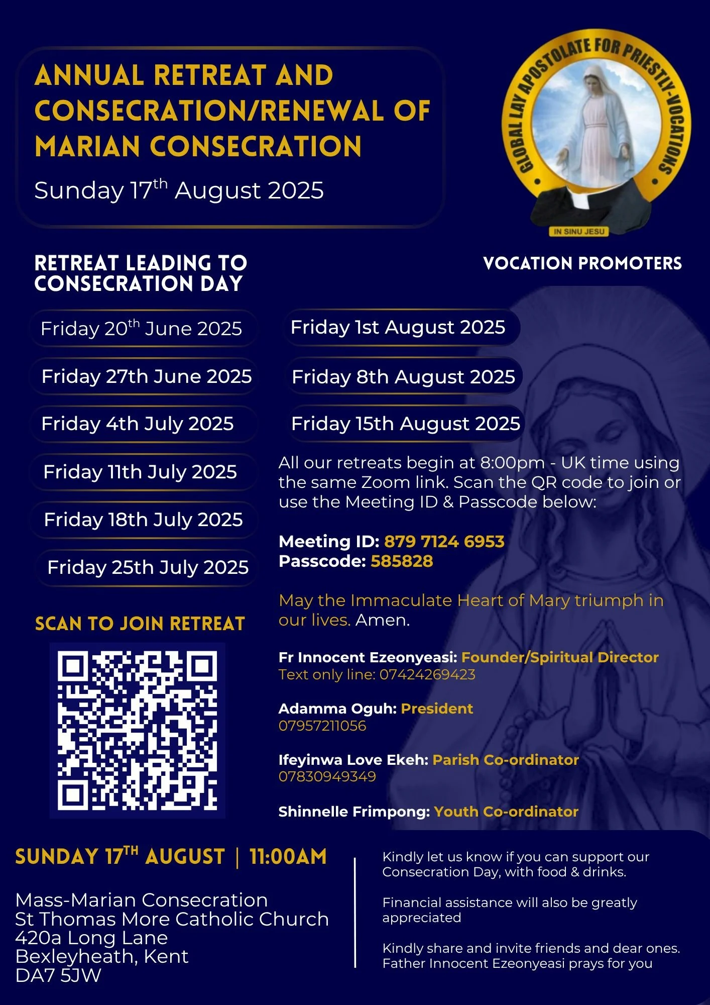 Vocations Day  - Sunday 17th August 2025