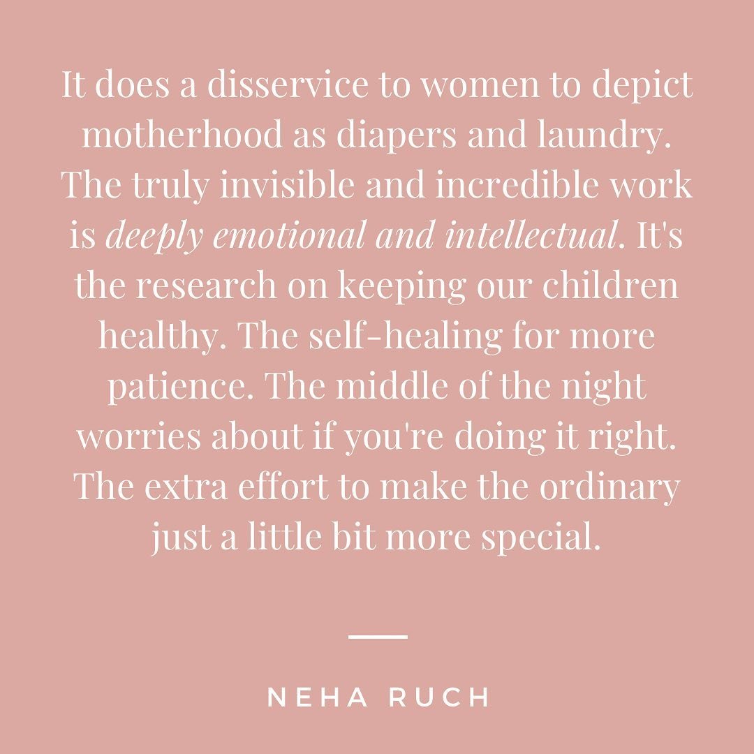 These powerful words are from Neha Ruch of @motheruntitled.  To me, this sums up the essence of what is most challenging AND most fulfilling about parenthood.  It is intellectually intense.  It&rsquo;s is the most difficult and rewarding problem-solv