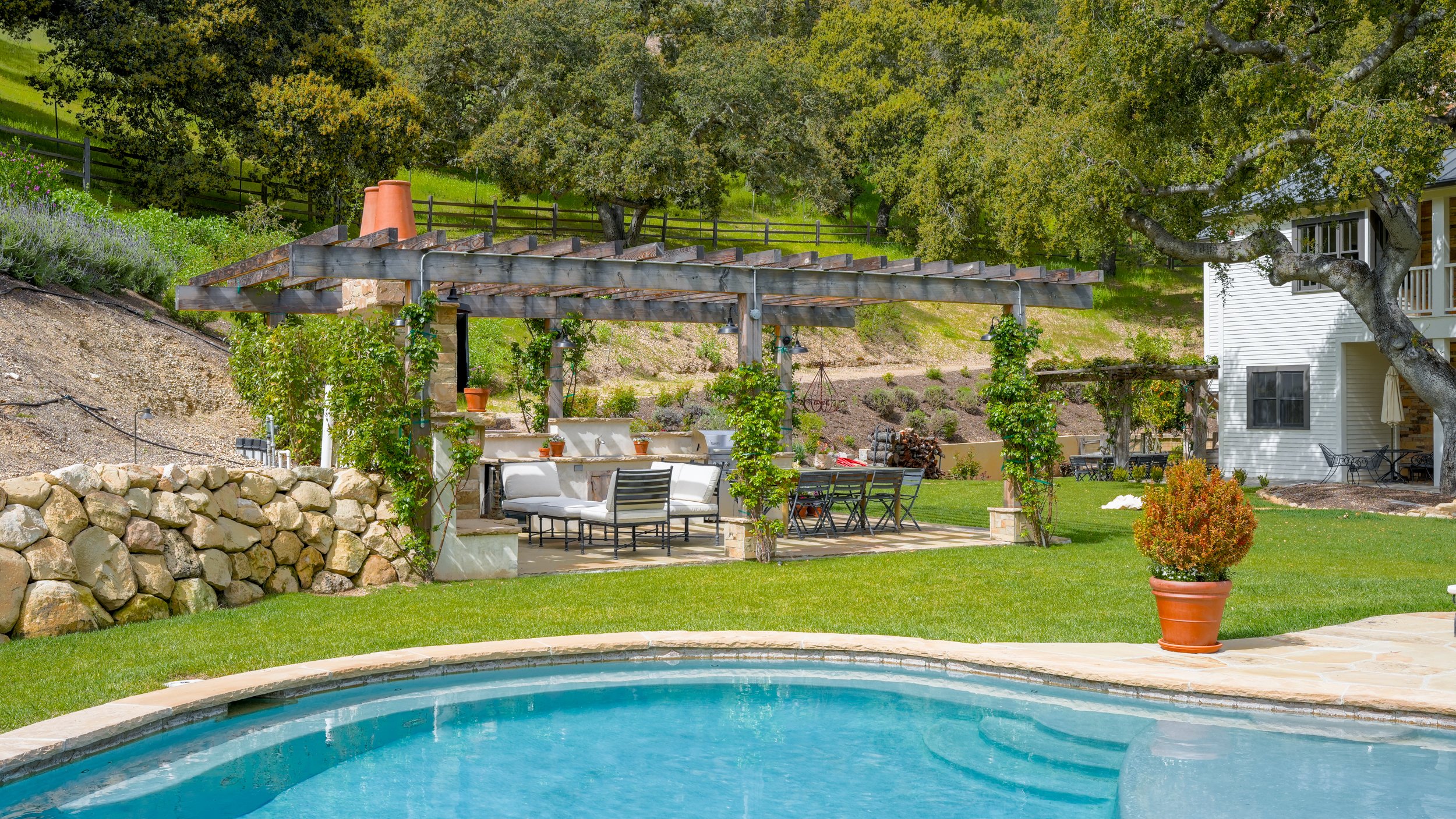 pool side patio work