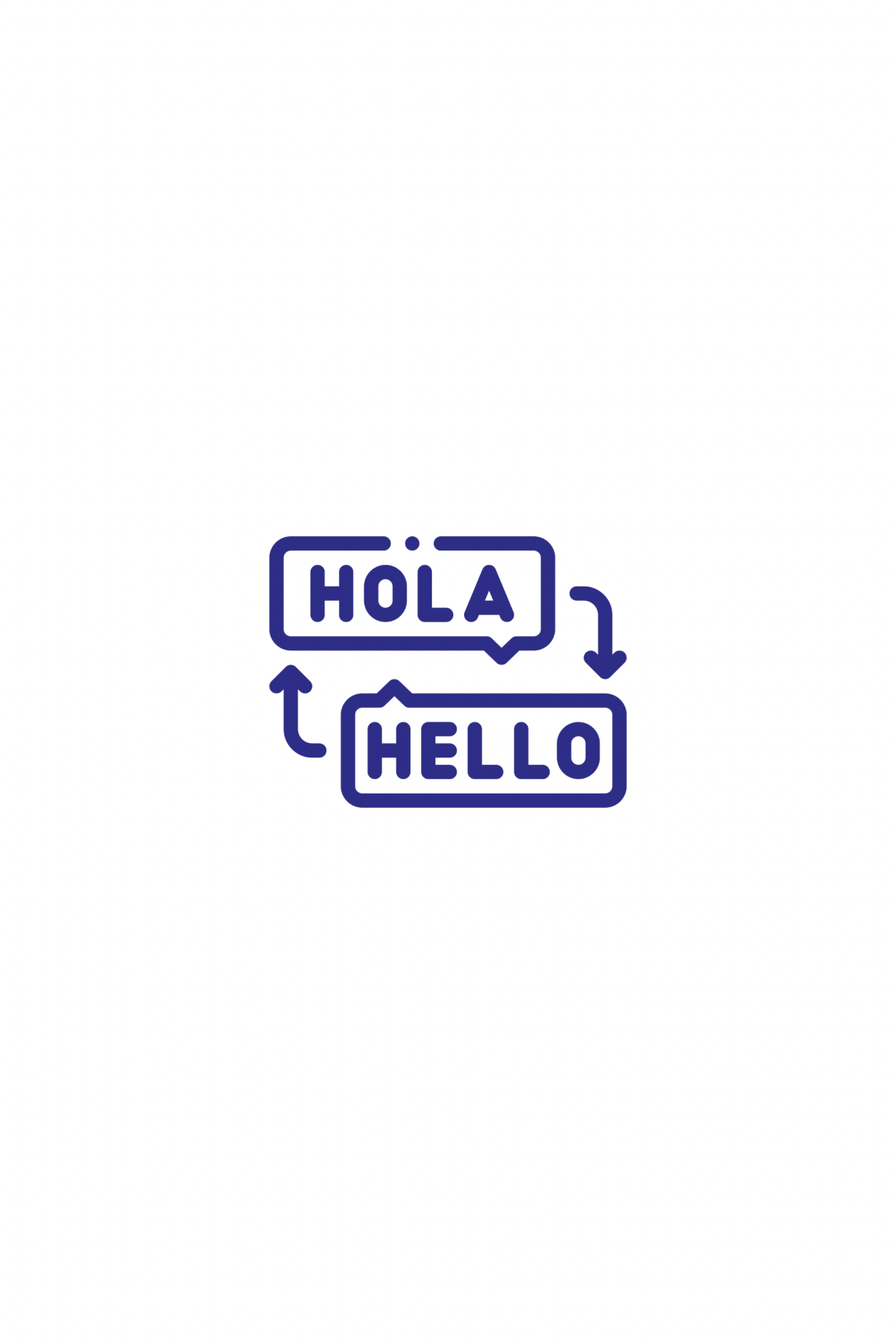 English Spanish bilingual HR support symbol