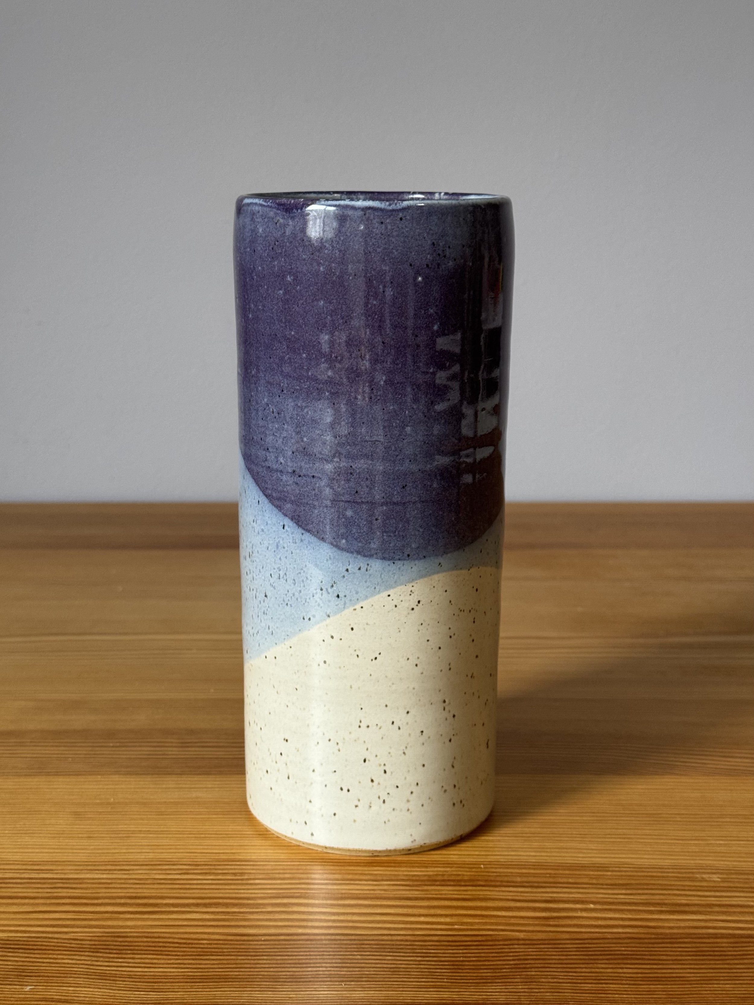 Purple and White Cylinder Vase - ceramic vase.jpeg