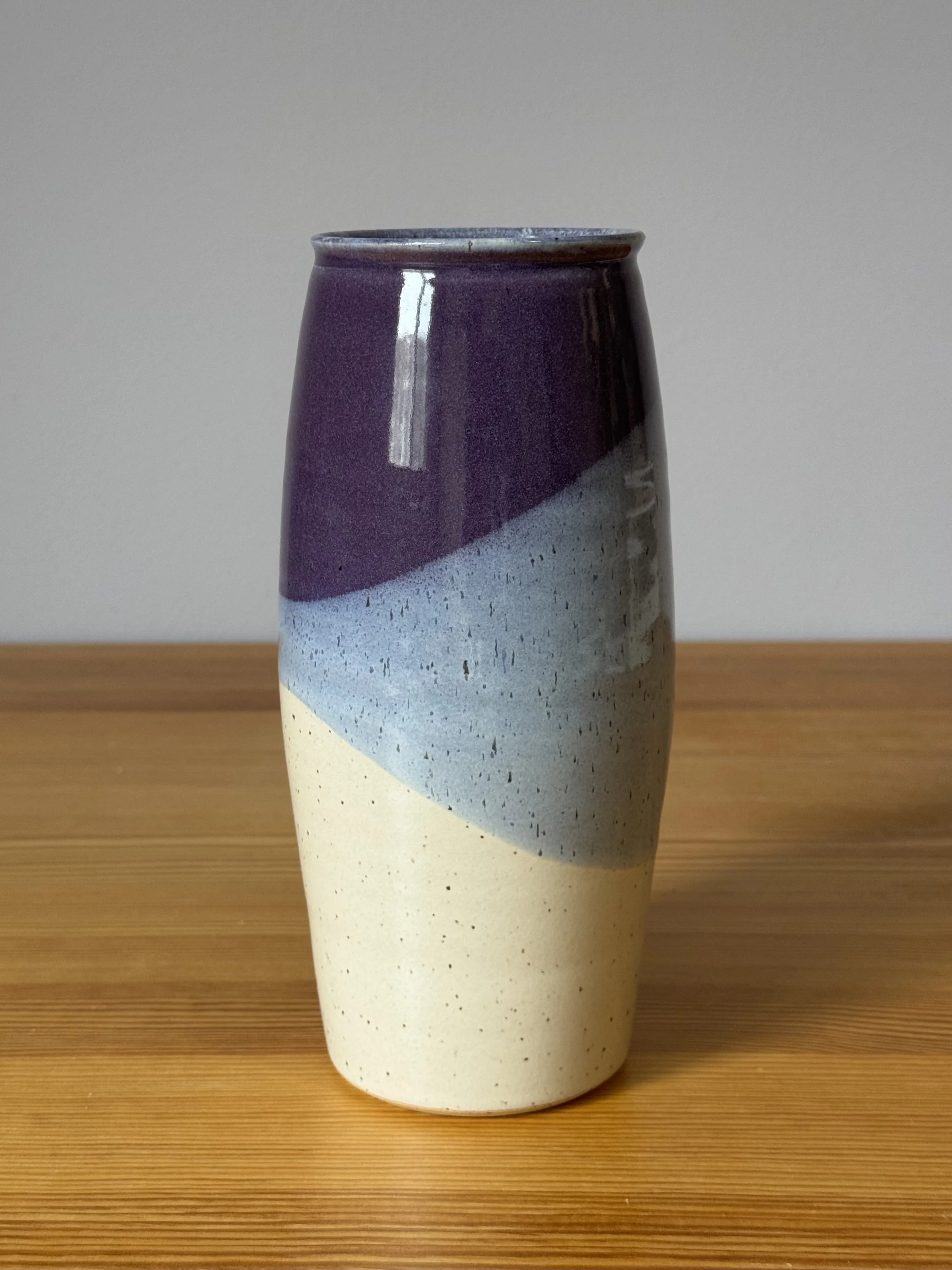 Purple and White Vase - wheel-thrown oval vase.jpeg