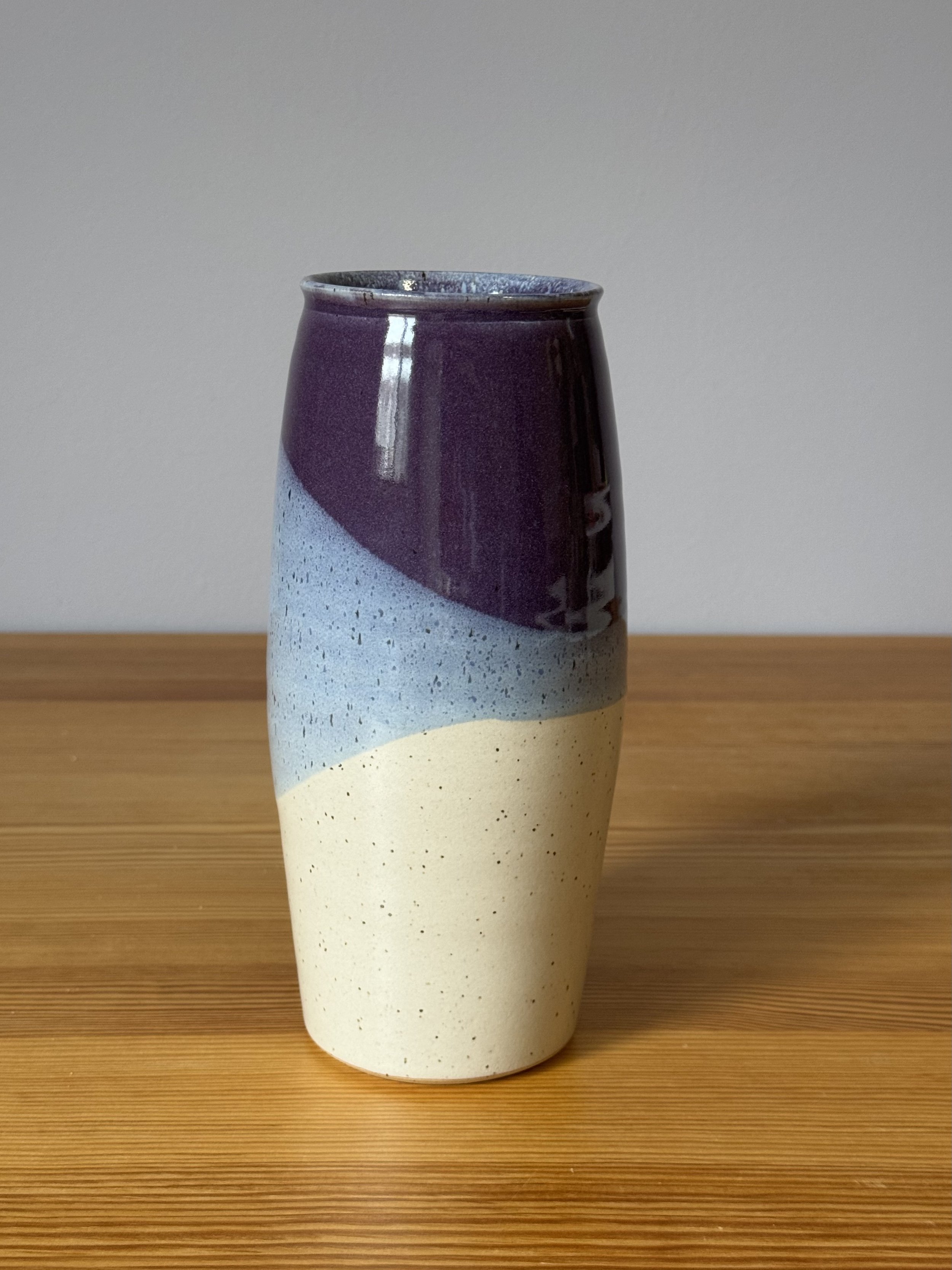 Purple and White Vase - purple, speckled white, light blue.jpeg