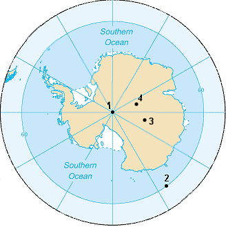 Earth's South Poles