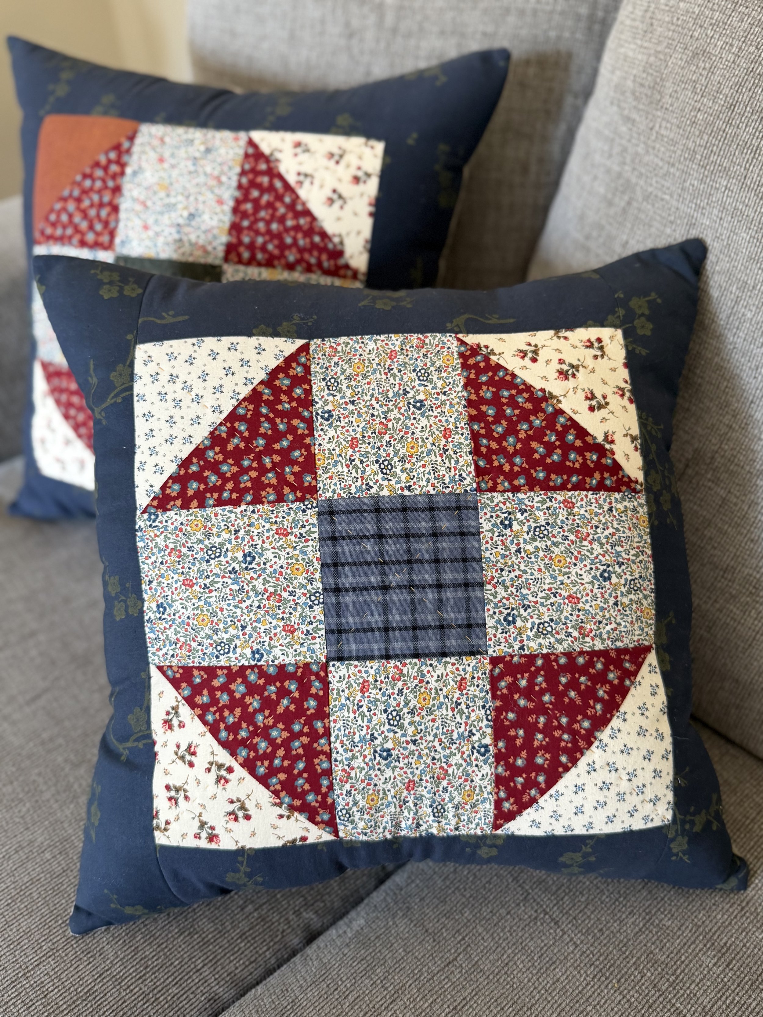 autumn on the prairie | patchwork throw pillows