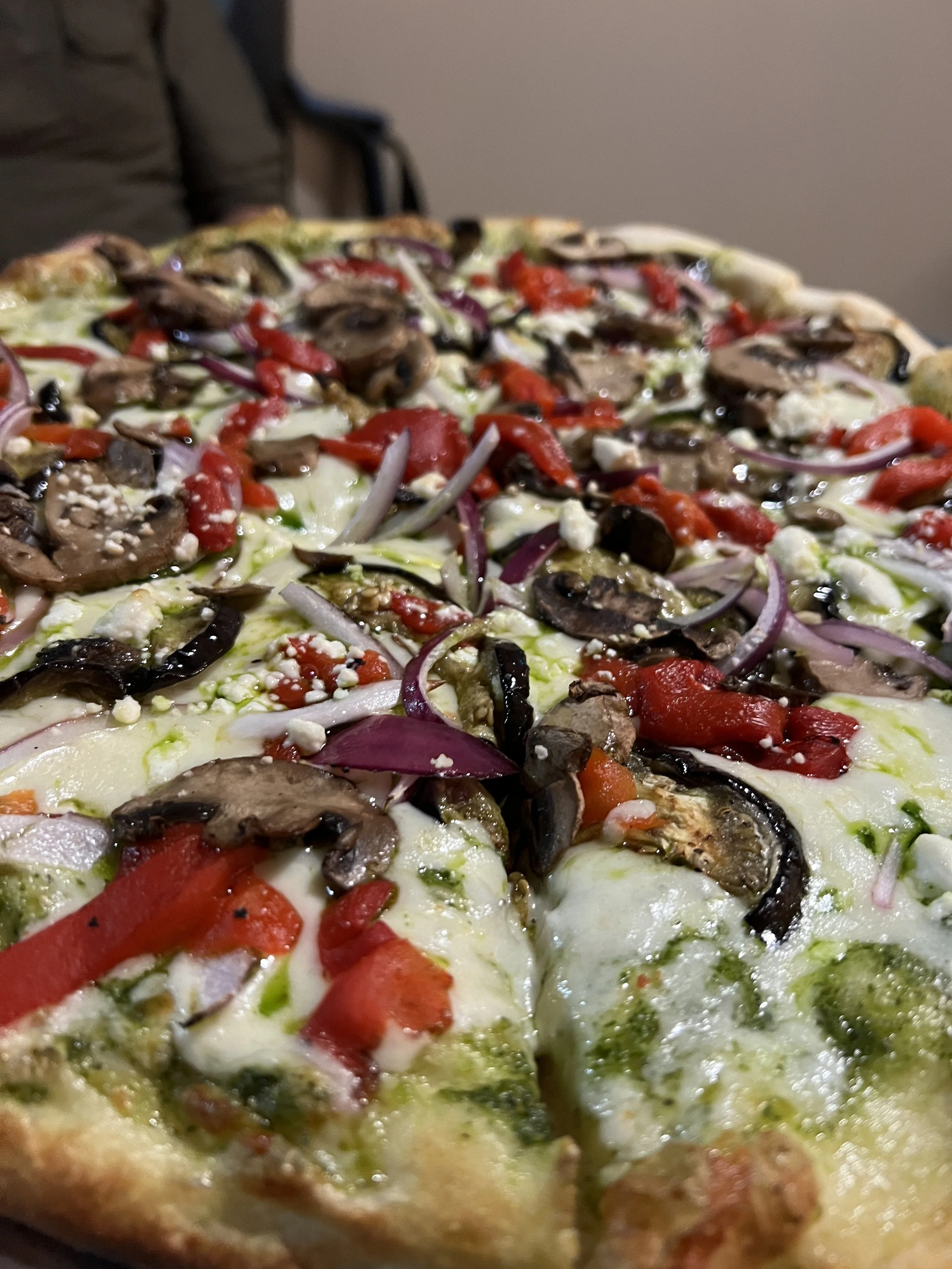 Eggplant pizza downtown Baltimore Kechy
