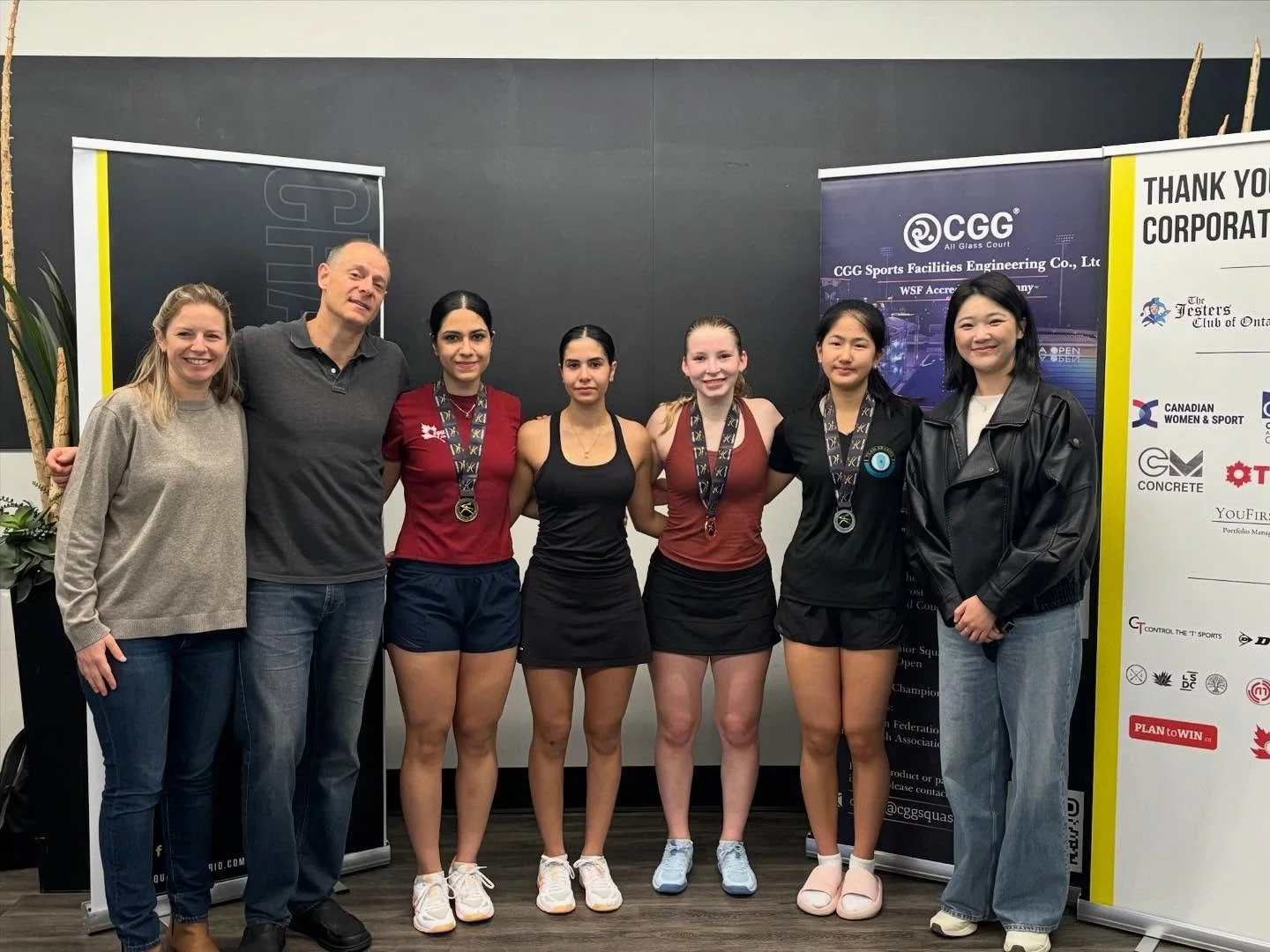 The 2025 Ontario Championships (West) were held this weekend at Mayfair Lakeshore club. Pictured above are winners from the Women&rsquo;s Open , Women&rsquo;s Tier 1 &amp; Women&rsquo;s Tier 2 categories. The tournament saw some spectacular squash fr